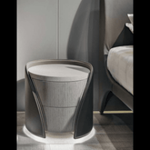 Trueliving Round Brown Side Console Table H 34" x W 36" x D 12"